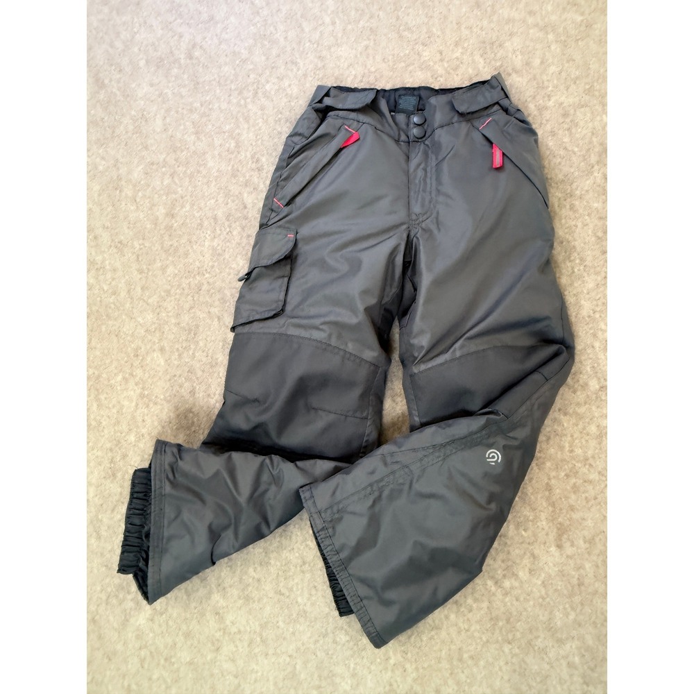 Champion C9 Kids Gray Insulated Snow Pants Reinforced Knees Size S 6-6X